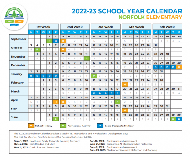 GEDSB Released Calendar For 2022 23 School Year NorfolkToday ca